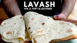 My Favorite Flatbread for Kebabs  Soft and Leavened Lavash [upl. by Edette752]