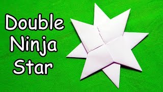 How to make a Double Ninja Star  Origami [upl. by Janith]