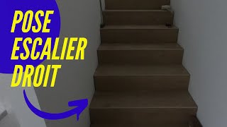 Pose carrelage escalier droit [upl. by Cybill]