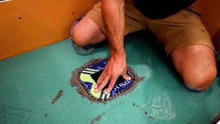 EASY WAY to Install a Tile Shower Pan  FOAM [upl. by Areit106]