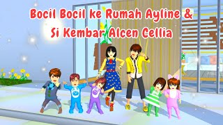 Ayline amp Si Kembar Alcen Cellia  Bocil Bocil ke Rumah Ayline  Sakura School Simulator [upl. by Ezirtaeb]