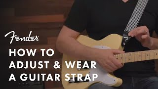 How To Wear a Guitar Strap  Fender [upl. by Charry28]