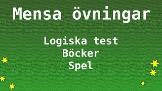 Logiska Tester  Öva inför Mensa IQtest eller Högskoleprovet [upl. by Yelhsa]