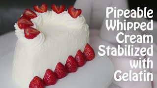 Stabilized Whipped Cream with Gelatin 2 minute tutorial [upl. by Leifeste987]