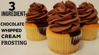 STABILIZED CHOCOLATE WHIPPED CREAM FROSTING  WITHOUT GELATINE [upl. by Anival]