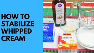 How to Stabilize Whipped Cream [upl. by Albric98]