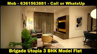 Brigade Utopia 3 BHK Model Flat  📱6361563881  Varthur Road  Whitefield  Bangalore Properties [upl. by Adanar276]