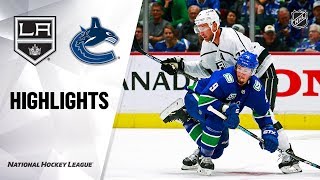 Kings  Canucks 10919 Highlights [upl. by Aretak]