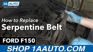 How To Replace Serpentine Belt 9704 Ford F150 [upl. by Seravart]