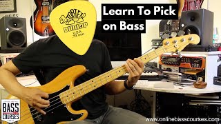 How To Play With A Plectrum On Bass Guitar [upl. by Lananna284]