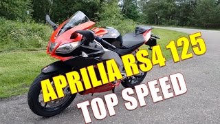 APRILIA RS4 125 TOP SPEED [upl. by Alocin571]