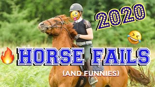 Equestrian Fails amp Funnies Compilation  2020 [upl. by Aynatahs]