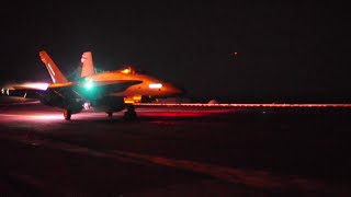 Night Operations USS Carl Vinson CVN70 [upl. by Hertberg991]