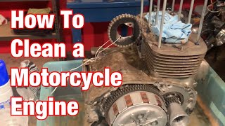 Tips To Clean A Vintage Motorcycle Engine [upl. by Aihseuqram]