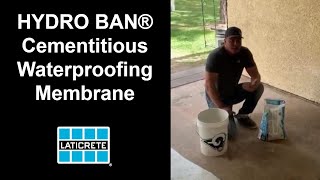 How to Use HYDRO BAN Cementitious Waterproofing Membrane [upl. by Gavrielle]