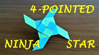 How To Make a 4Pointed Transforming Ninja Star Origami [upl. by Lona88]