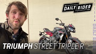 2021 Triumph Street Triple R Review  Daily Rider [upl. by Ellehcirt]