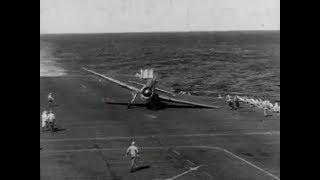 Carrier Landings WWII US Navy [upl. by Yelsel75]