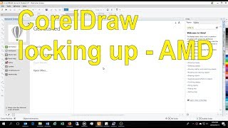 CorelDraw X freezing  locking up PC  work around  fix [upl. by Newbill]