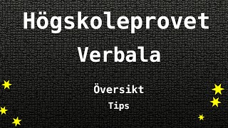 Högskoleprovet Verbala översikt tips  Svenska och Engelska LÄS MEK ORD ELF [upl. by Bouzoun]