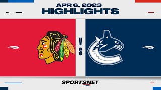 NHL Highlights  Blackhawks vs Canucks  April 6 2023 [upl. by Timotheus139]