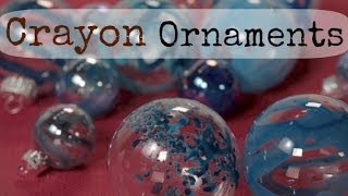 DIY CRAYON MELTING ORNAMENT  Christmas amp Holidays  How To  SoCraftastic [upl. by Cyndy128]