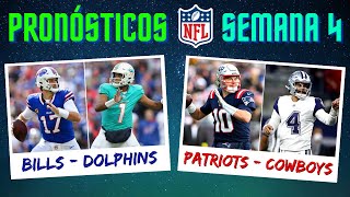 Pronósticos Semana 4  ¿Quién ganará cada partido  NFL 2023 [upl. by Odlanar]