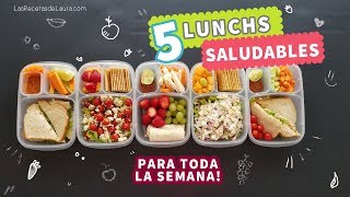 5 Ideas de Lunch para niños FÁCIL y Rápido  Back to School Lunch Ideas ❤ Recetas Saludables [upl. by Nnylirehs]