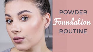 FULL COVERAGE POWDER FOUNDATION ROUTINE  DRUGSTORE [upl. by Krasner]