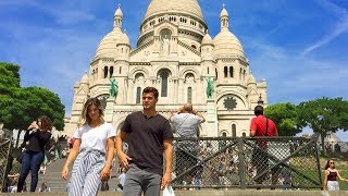 PARIS WALK  SacréCoeur Basilica in Montmartre  France [upl. by Anneres]