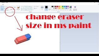 How to increase eraser size in Paint Windows [upl. by Thatch]