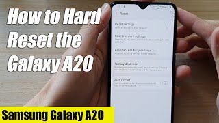 How to Hard Reset the Samsung Galaxy A20 [upl. by Henri]