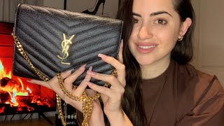 SAINT LAURENT MONOGRAM CLUTCH  How to convert into a YSL shoulder bag I saved myself over 1000 🤫 [upl. by Inor]