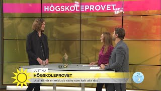 Axel hade alla rätt på högskoleprovet – här är hans tips för att lyckas på sön…  Nyhetsmorgon TV4 [upl. by Dorreg]