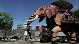 Frances giant mechanical elephant roars back to life after lockdown [upl. by Ainesy996]