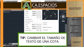 TIPS CAMBIAR EL TAMAÑO DE LAS COTAS EN AUTOCAD [upl. by Tannenwald797]