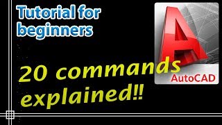 Autocad 2018  Command Tutorial for beginners  PART 1 [upl. by Willms]