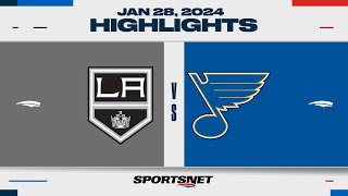 NHL Highlights  Kings vs Blues  January 28 2024 [upl. by Nysa41]