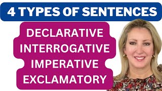 4 Types of Sentences Declarative Interrogative Imperative Exclamatory [upl. by Jaime494]