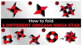 Top 05 Easy Origami Ninja Star  How to Fold EasyOrigamiAndCrafts [upl. by Nyer]