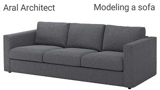 3ds Max Tutorial  How to model a sofa design tutorial 3dsmax architecture blender sofa [upl. by Norton]