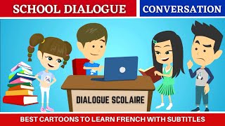 Daily French Conversation in School  Conversation quotidienne à lécole [upl. by Alleda]