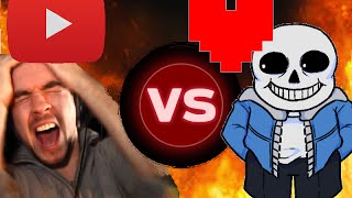 Youtubers React To Beating Sans [upl. by Wayland]