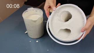 Holding Hands CouplesFamily 3D Casting Kit  instructions PART 2 Mixing the Plaster [upl. by Nesnej]