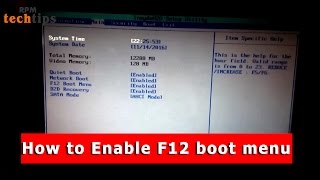 How to Enable F12 Boot Menu [upl. by Akeenahs]