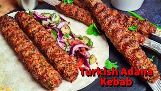 Homemade Turkish Adana Kebab Recipe  Adana Kebab With Homemade BBQ Skewers  Turkish Kebab [upl. by Arammahs81]