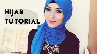 Hijab Tutorial l Jersey scarf NABIILABEE [upl. by Oijres]