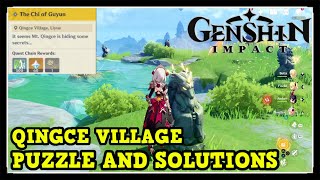 Genshin Impact Qingce Village Puzzle and Solutions The Chi of Guyun World Quest Fragment Locations [upl. by Wolk]