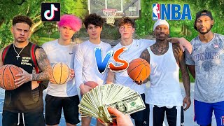 TikTokers vs Professional Basketball Players 10000 Challenge [upl. by Anem]