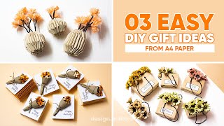 03 Easy DIY Handmade Gifts Ideas from A4 PAPER  AMY DIY CRAFT [upl. by Ertnod]